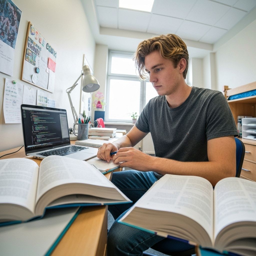 Student with books